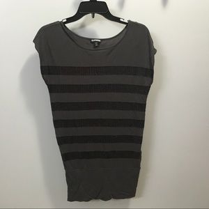Gray with sequins Express tunic size XS